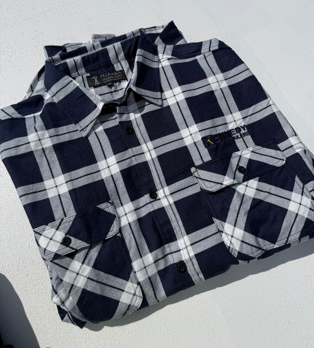 Navy/White KT Flannelette