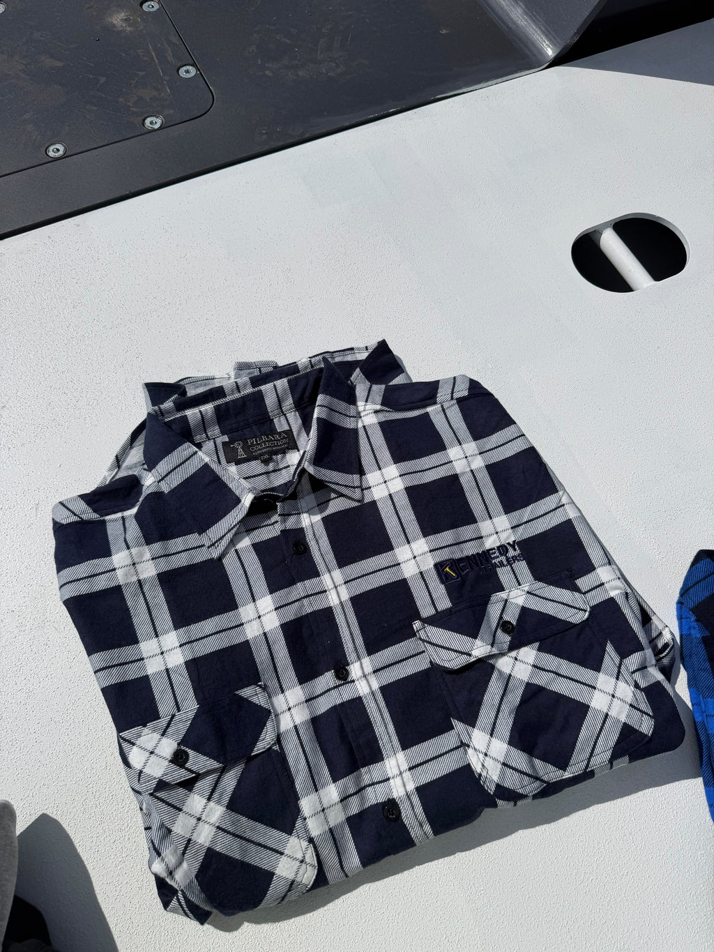 Navy/White KT Flannelette