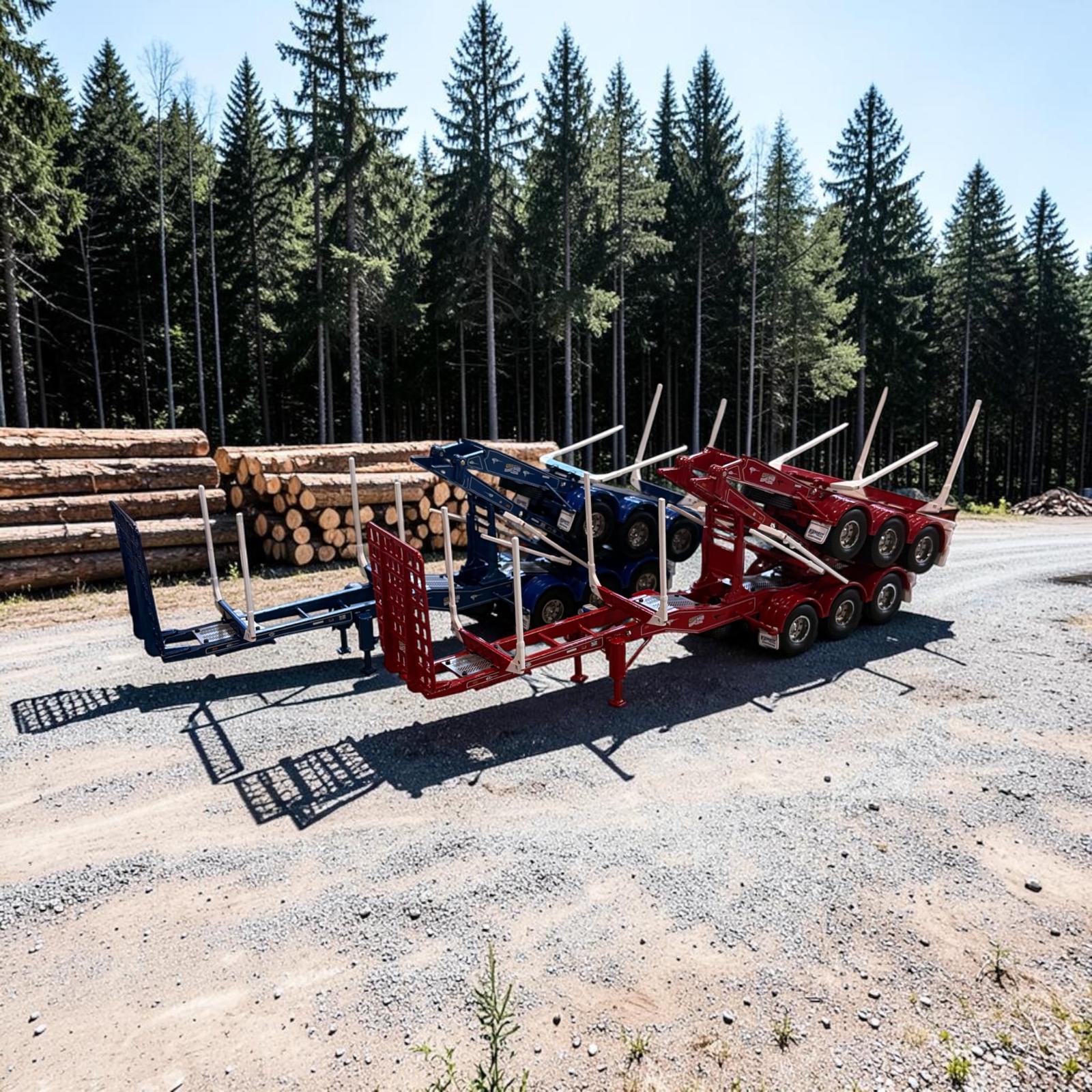 Rigid A Trailer with Folding Skel B Trailer - Rosso Red